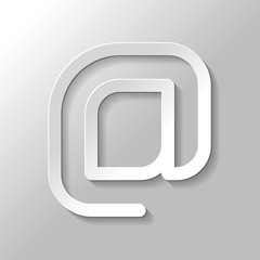 E-mail symbol, internet mail icon. Linear, thin outline. Paper s