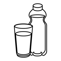 fresh beverages isolated icons vector illustration design