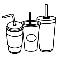 fresh beverages isolated icons vector illustration design