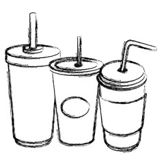 fresh beverages isolated icons vector illustration design