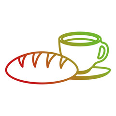 coffee cup with pastry product vector illustration design