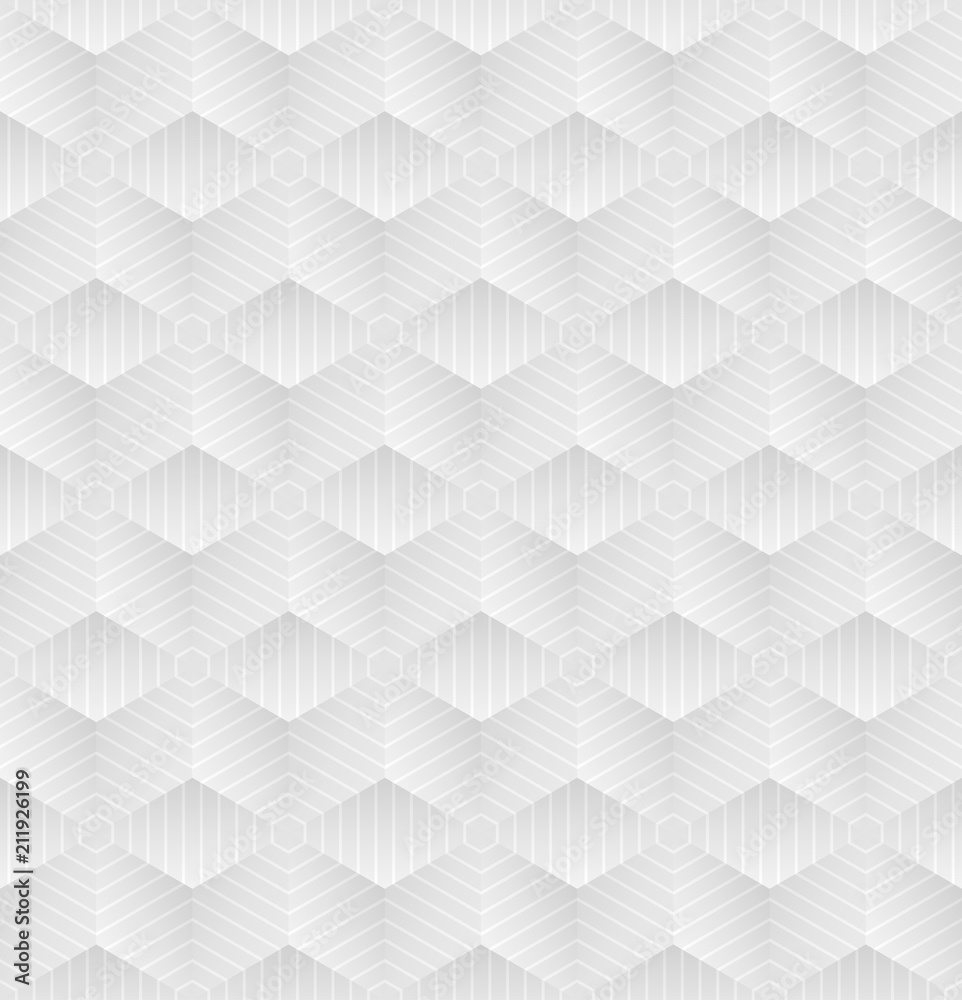 Aufkleber white geometric pattern. vector volumetric modern texture.