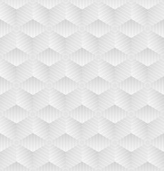 White geometric pattern. Vector volumetric modern texture.