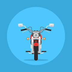 Fototapeta premium Obraz motocykla w stylu płaskim
