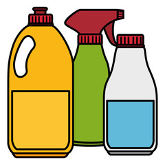 laundry and housekeeping products vector illustration design