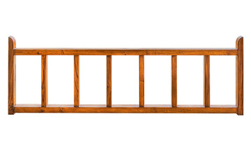 Wooden railing isolated on white background