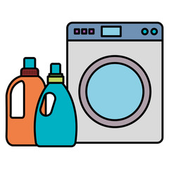 wash machine laundry service vector illustration design