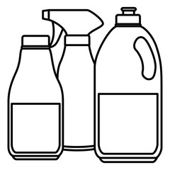 laundry and housekeeping products vector illustration design