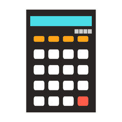 vector Calculator illustration isolated - mathematics symbol, office icon