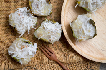 Streamed sweet banana dessert