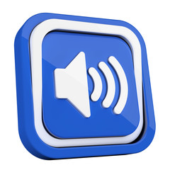 ikona plastikowa 3D niebieski kwadrat pierścień