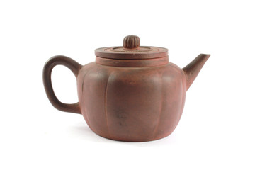 Vintage Antique Kettle Teapot on White Background 