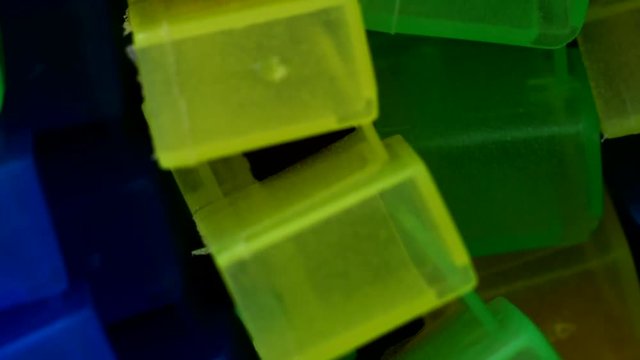 Colored toy cubes