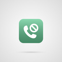 Vector Missed Call Icon. App  symbol