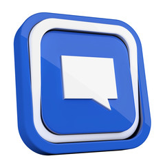 ikona plastikowa 3D niebieski kwadrat pierścień © vempireart