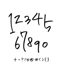 Handwritten calligraphy alphabet