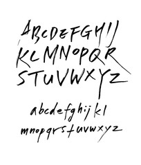 Handwritten calligraphy alphabet