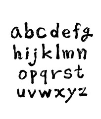 Handwritten calligraphy alphabet