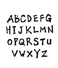 Handwritten calligraphy alphabet