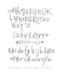 벡터 문자 / 손으로 쓴 글씨체