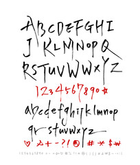 벡터 문자 / 손으로 쓴 글씨체