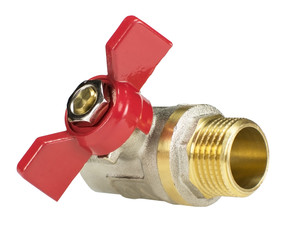 Water valve set isolated on white