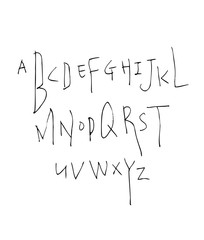 벡터 문자 / 손으로 쓴 글씨체