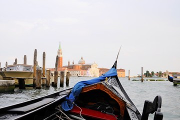 Obraz premium View from Gondolas on the Grand Canal in Venice, Italy