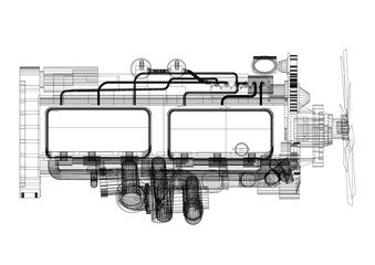 Engine Design Architect Blueprint