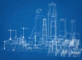 City Concept Architect Blueprint