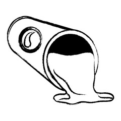oil Barrel with spilled liquid icon over white background, vector illustration