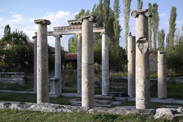 macellum aizonai street column Aizanoi, Cavdarhisar, Kutahya, Turkey
