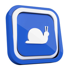 ikona plastikowa 3D niebieski kwadrat pierścień © vempireart