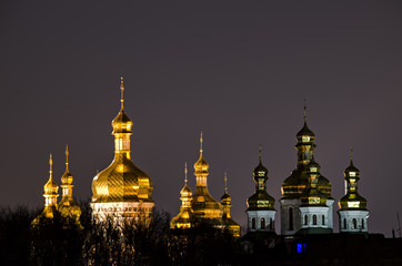 Fototapeta na wymiar Uspenskiy Cathedral Holy Assumption, Pechersk Lavra Cathedral, Kiev, Ukraine.