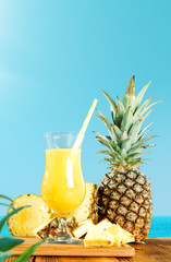 fresh pineapple and summer time 