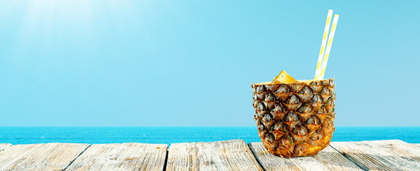 fresh pineapple and summer time 