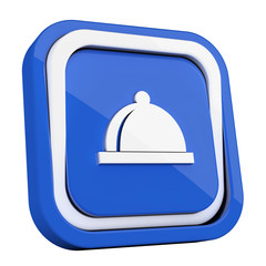 ikona plastikowa 3D niebieski kwadrat pierścień