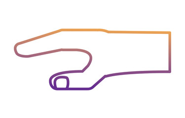 human hand icon over white background, vector illustration