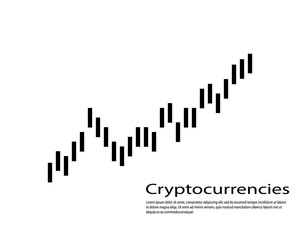 Graph of cryptocurrency. Graphics and analytics of cryptography. vector illustration
