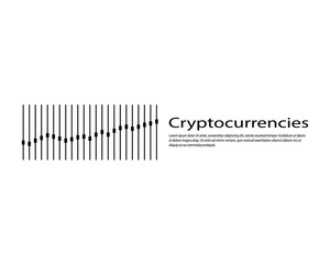 Graph of cryptocurrency. Graphics and analytics of cryptography. vector illustration