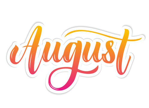 August Hand Drawn Lettering.
