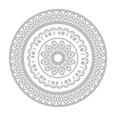 Indian mandala icon over white background, vector illustration