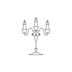 Candlestick of icon