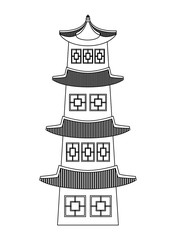 Fototapeta premium South korea design with seoul tower icon over white background, vector illustration