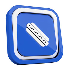 ikona plastikowa 3D niebieski kwadrat pierścień