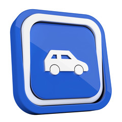 ikona plastikowa 3D niebieski kwadrat pierścień © vempireart