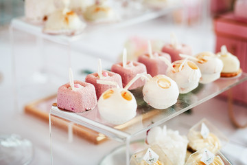 Wedding reception candy bar dessert table