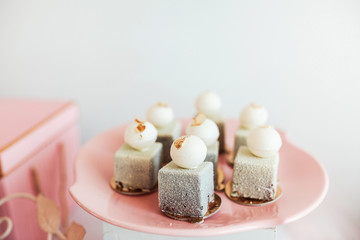 Wedding reception candy bar dessert table