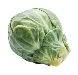 Obraz premium Brussels sprouts isoated on white. Clipping path.