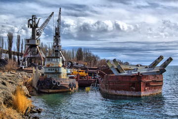 Naklejka premium Old harbor